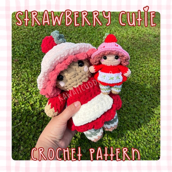 Strawberry Cutie PATTERN crochet amigurumi tutorial diy instructions