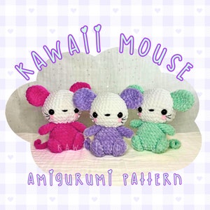 Kawaii Mouse Amigurumi Crochet Pattern