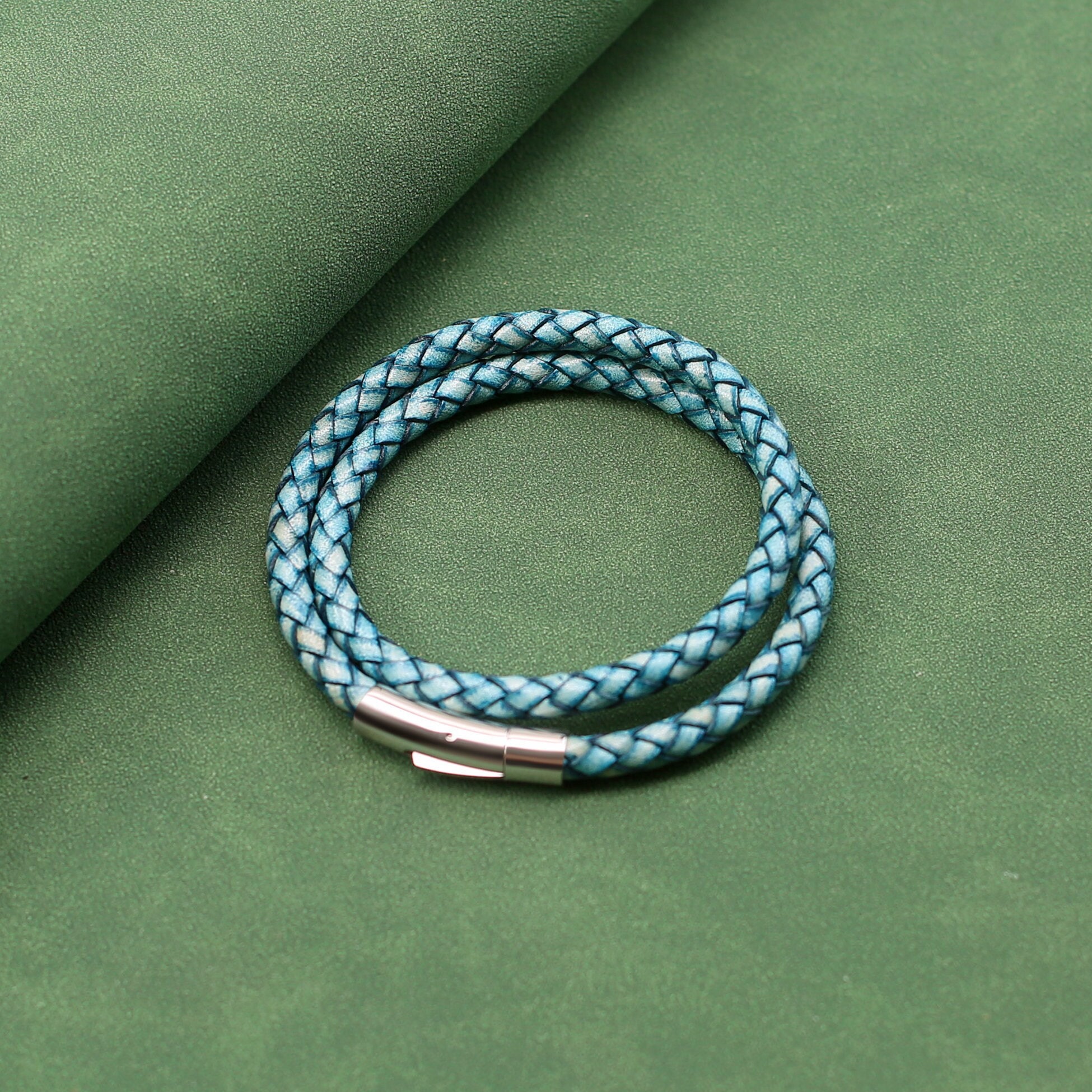 Custom Leather Bracelet for Men, Personalized Braided Bracelet ...