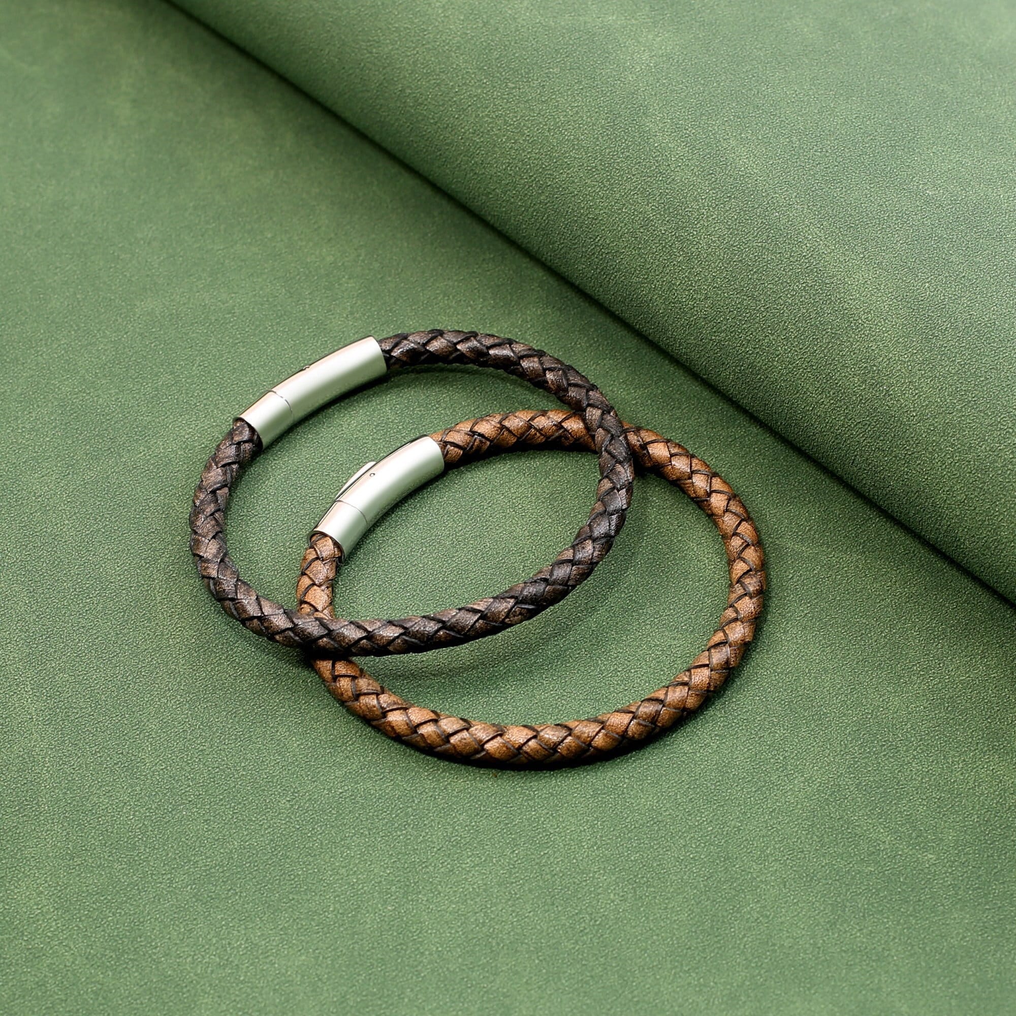 Replacement Braided Leather Cord Bracelet Repair 