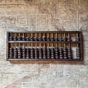 Vintage Wooden Abacus – Traditional Chinese Calculator, Desk, Bookshelf Decor