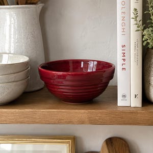 Vintage German Red Mixing Bowl | Gifts for Her | Kitchen Decor