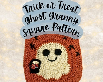 Trick or Treat Ghost Granny Square Pattern