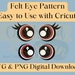 see more listings in the Felt Eye Patterns SVG section