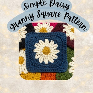 Simple Daisy Granny Square Pattern