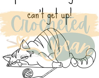 Cat Crochet Humor Pattern SVG & PDF Digital Download