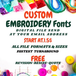 embroidery fonts, handwritten cursive, monogram, puff, floral, varsity, chain stitch, applique embroidery files, machine formats,