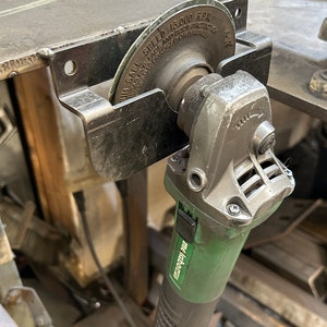 Handcrafted Angle Grinder Holder - Industrial Style Tool Organizer