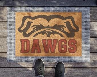 GA Bulldogs themed Doormat