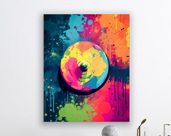Colorful Barbell Wall Art, Gym Poster Print, Abstract Fitness Decor, Workout Motivation Art, Home Gym Digital Download
