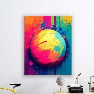 Colorful Gym Art Workout Motivation Art Fitness Printable Yoga Ball Poster Gym Art For Women Gym Artwork Exercise Room Decor Home Gym Art