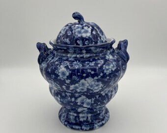 Vintage China Blue Fine Porcelain Exclusively Seymour Mann Jar