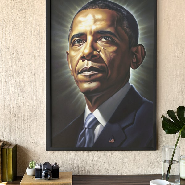 Barack Obama Poster - home decoration for wall, Art, Wall Art, Home Decor, Poster, Minimalist, Painting, Wall Decor,
