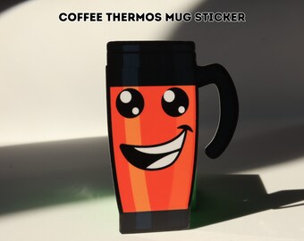 Coffee Thermos Mug Sticker