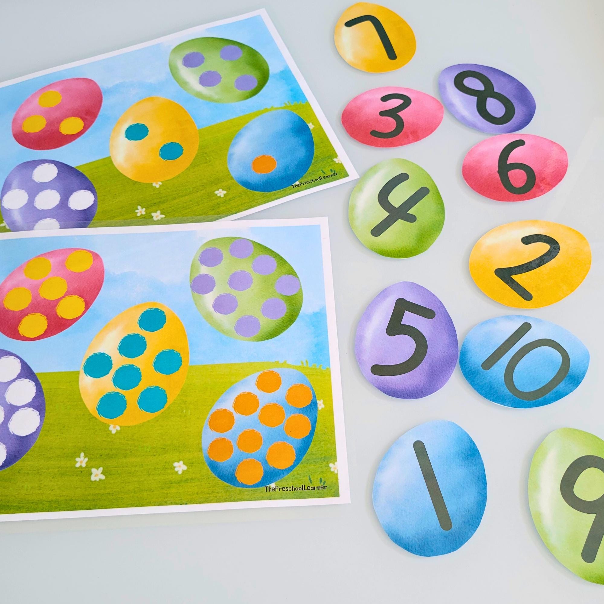 Easter Egg Counting Worksheet: Number Activity, Prek Math (PDF) - Etsy
