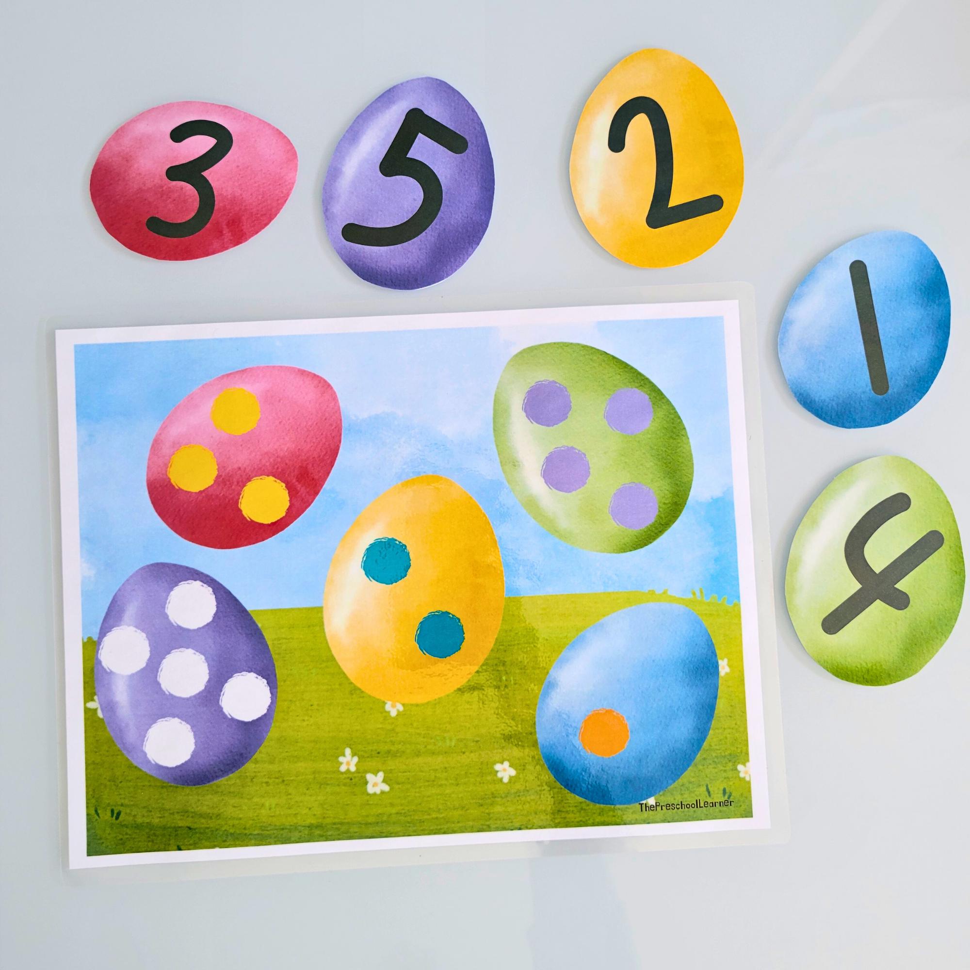 Easter Egg Counting Worksheet: Number Activity, Prek Math (PDF) - Etsy