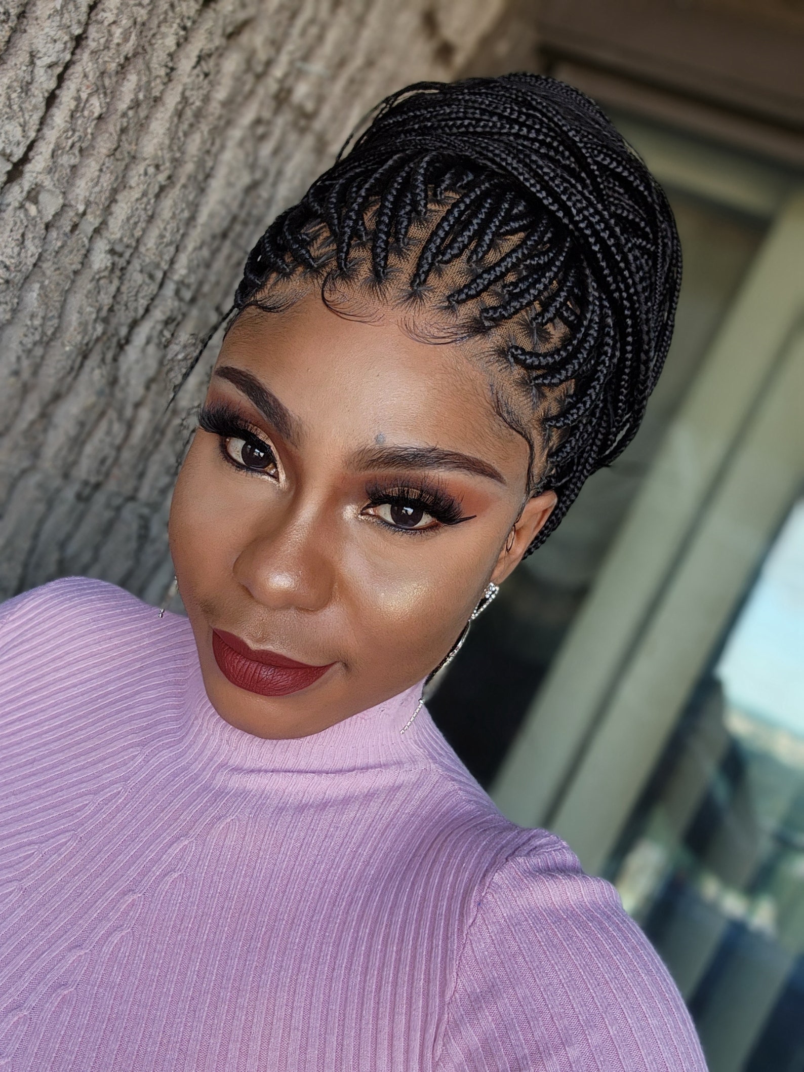 Small Knotless Box Braid Wig full Lace - Etsy
