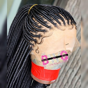 Full Lace Small Knotless Box Braid Wig(Medium and Large Cap size)