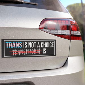 Trans Rights Car Magnet transgender advocacy LGBTQ+ Equality Auto Decal, Pride Bumper Sticker trans Sign Gender Identity Rainbow Magnet