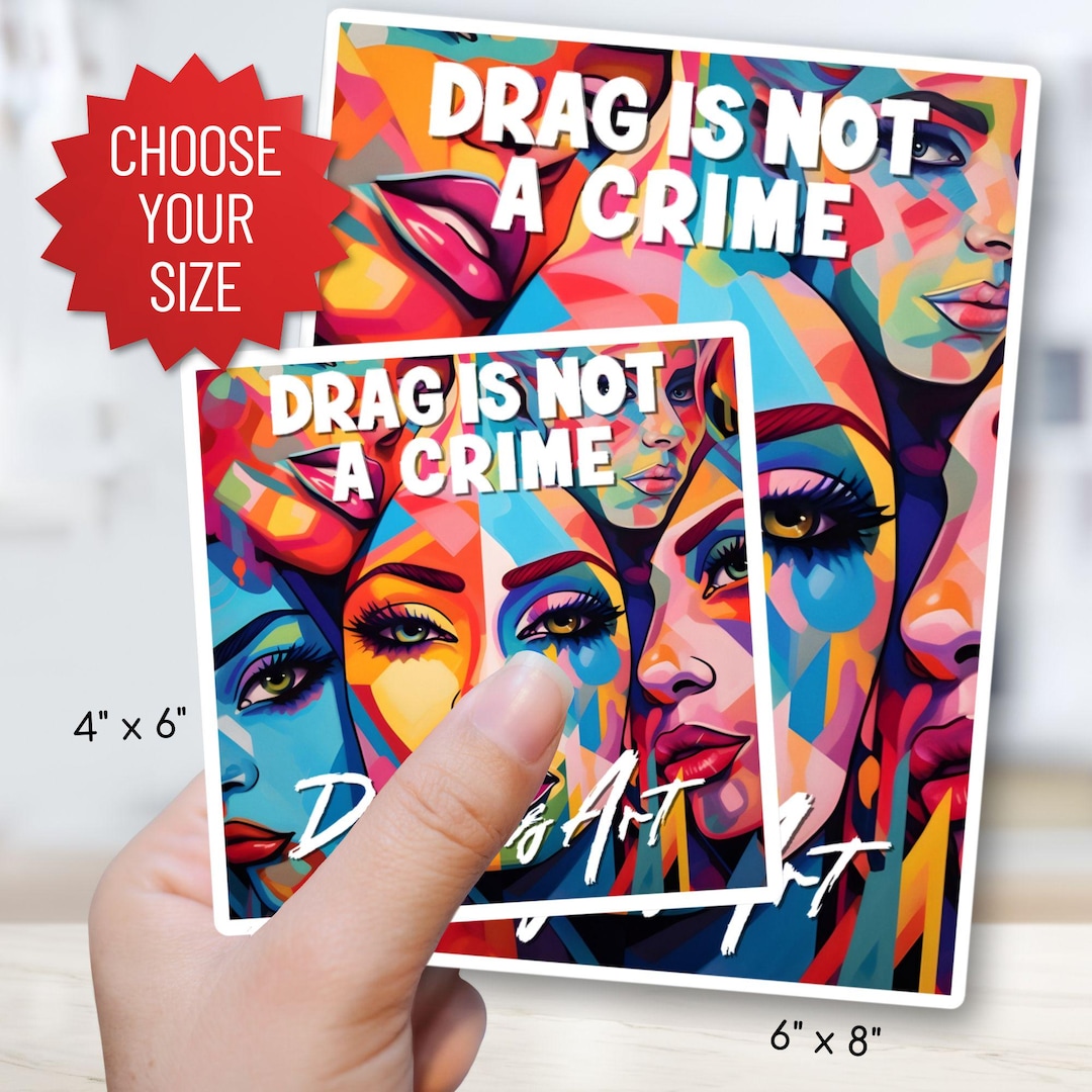 Drag is Not A Crime Sticker: LGBTQ Pride Decal - Etsy