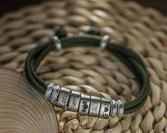 Bracciale In Pelle Intrecciata Per Papà – Fatto A Mano In Vera Pelle E Acciaio Inox – Regalo Con Scatola E Biglietto – Festa Del Papà, Compleanno - 2