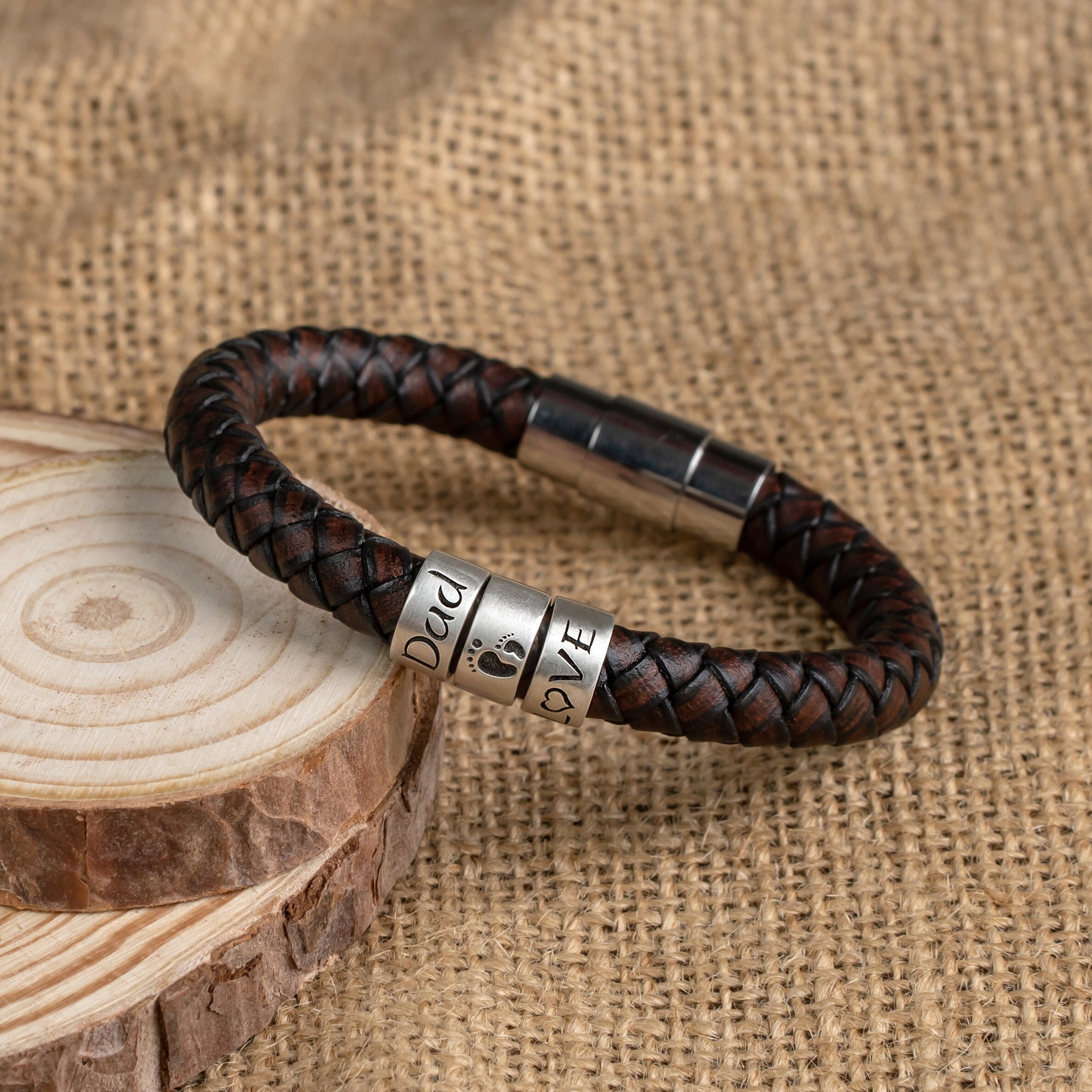 Memoir Brown Leather Four Strand Bracelet – Free Size, Adjustable, For Men & Women - View #7