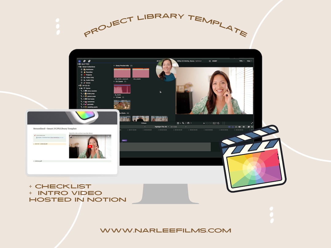 Final Cut Pro X Library Template for Wedding Filmmakers Etsy