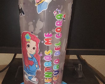 Snowglobe tumbler while I heal my heart