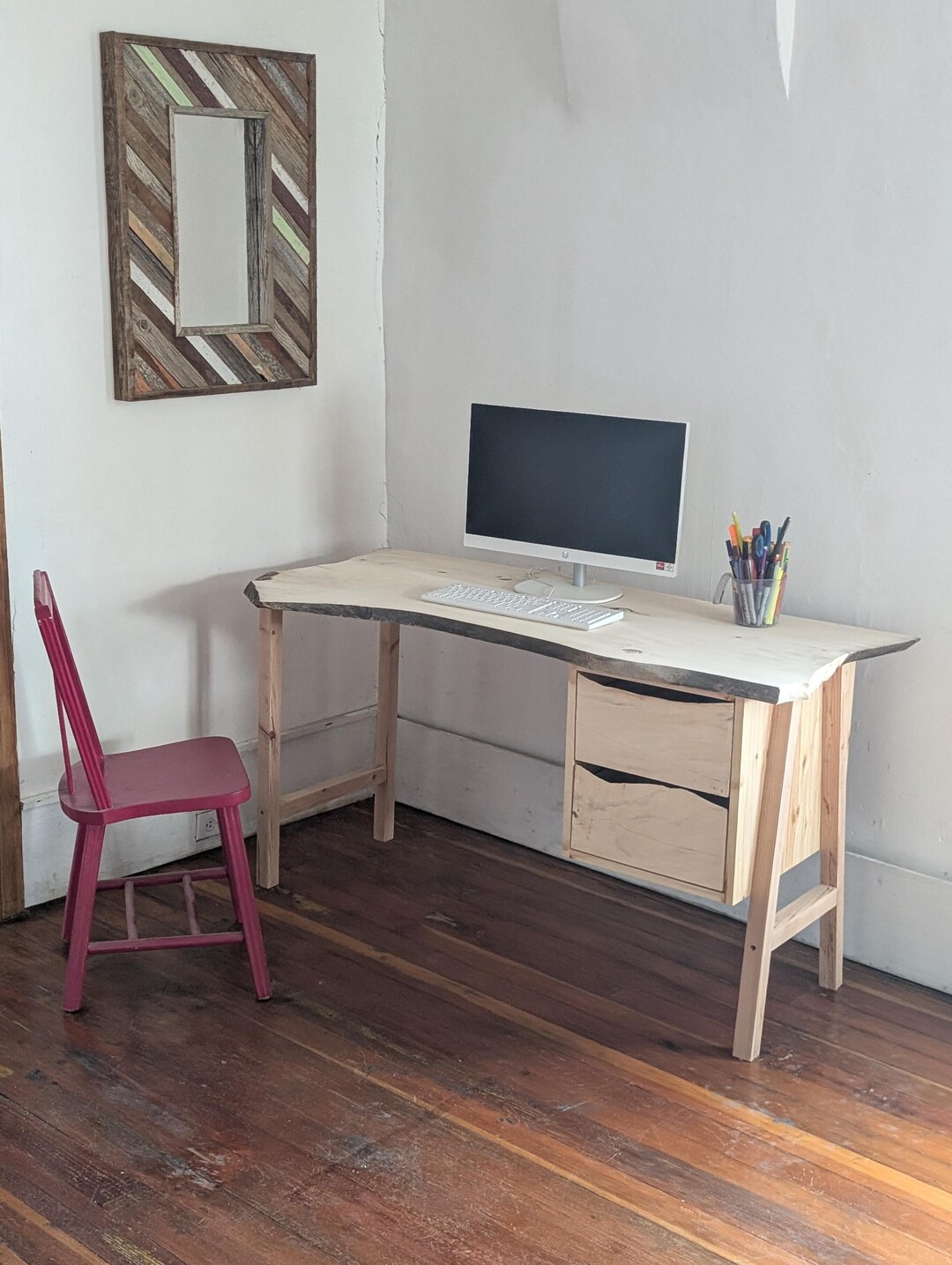 Live Edge Desk - Etsy