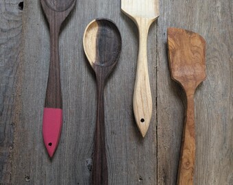 Set of 4 Hand-Crafted Utensils from the Fireware Collection