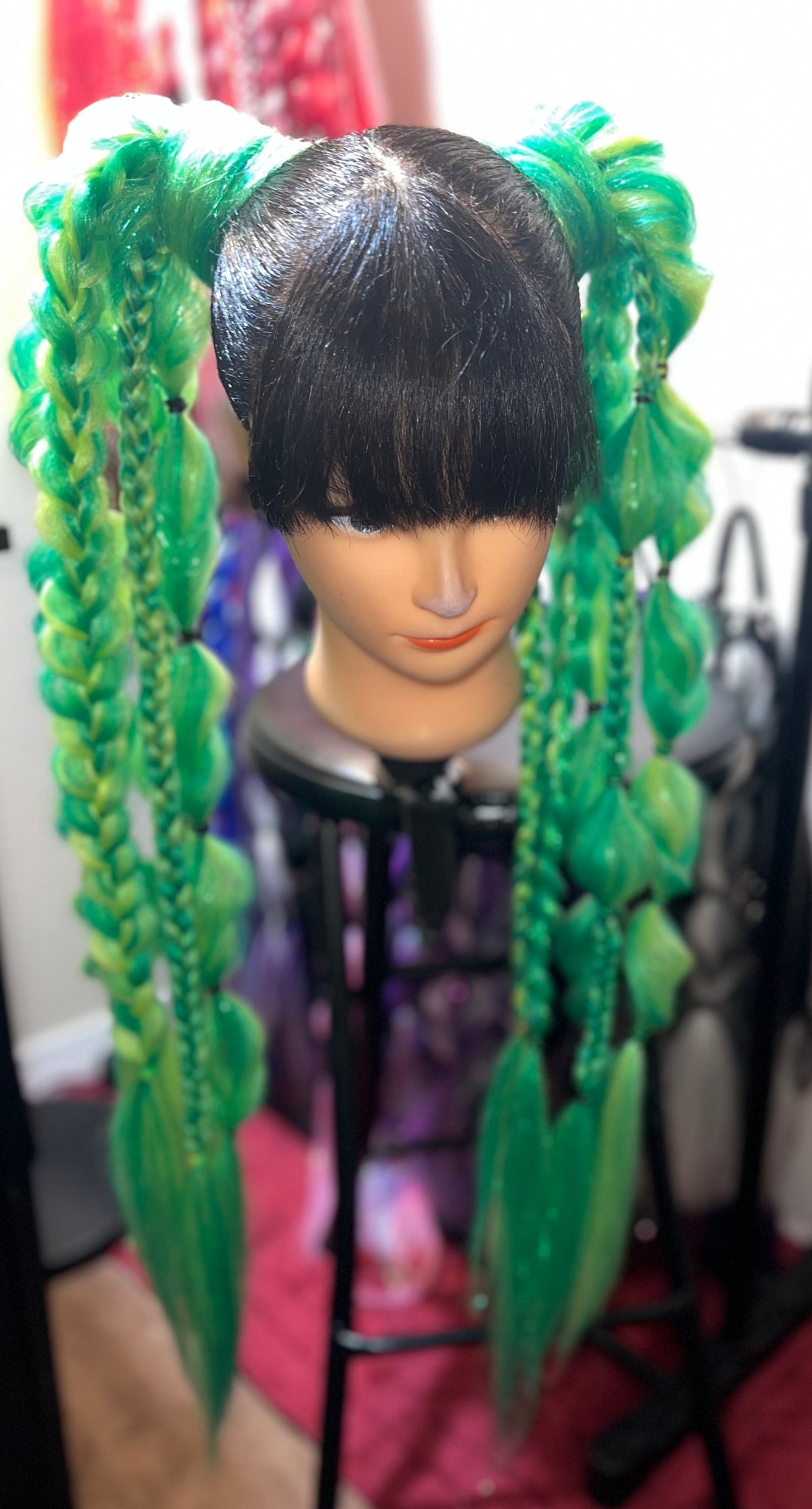 Lemonlime Pigtail Extensions set of 2 27 Etsy