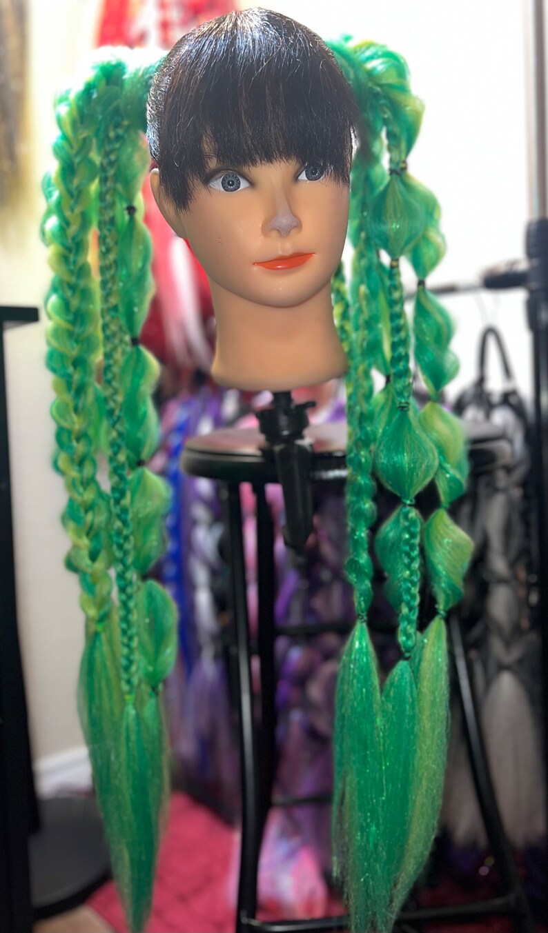 Lemonlime Pigtail Extensions set of 2 27 Etsy
