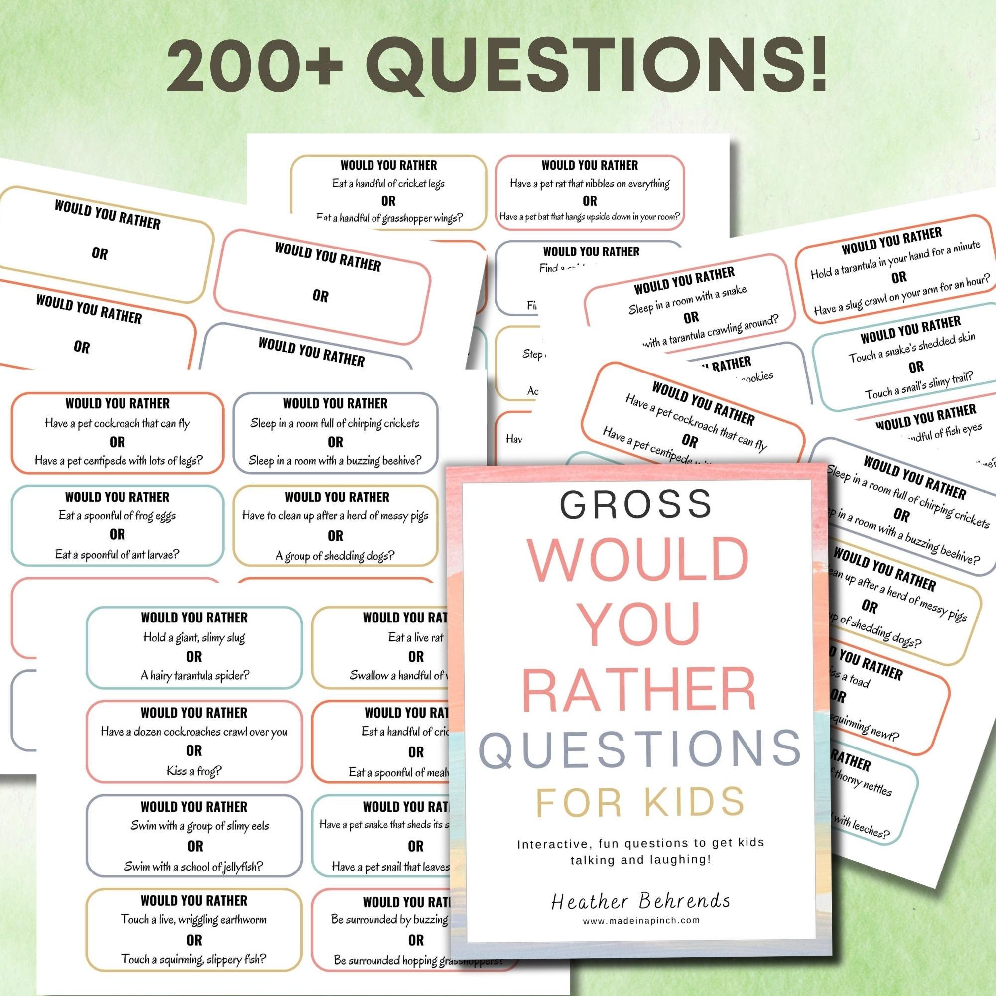200+ Gross Would You Rather Questions, Would You Rather for