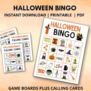 Bingo di Halloween, Attività di Halloween per bambini, Gioco di Halloween, Stampabile di Halloween, Carte del Bingo di Halloween, Tabelloni da gioco del Bingo di Halloween