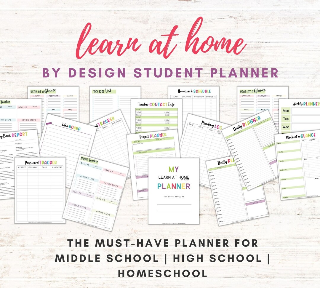 Student Planner Printable, Academic Planner Printable, High School Student Planner, Homeschool