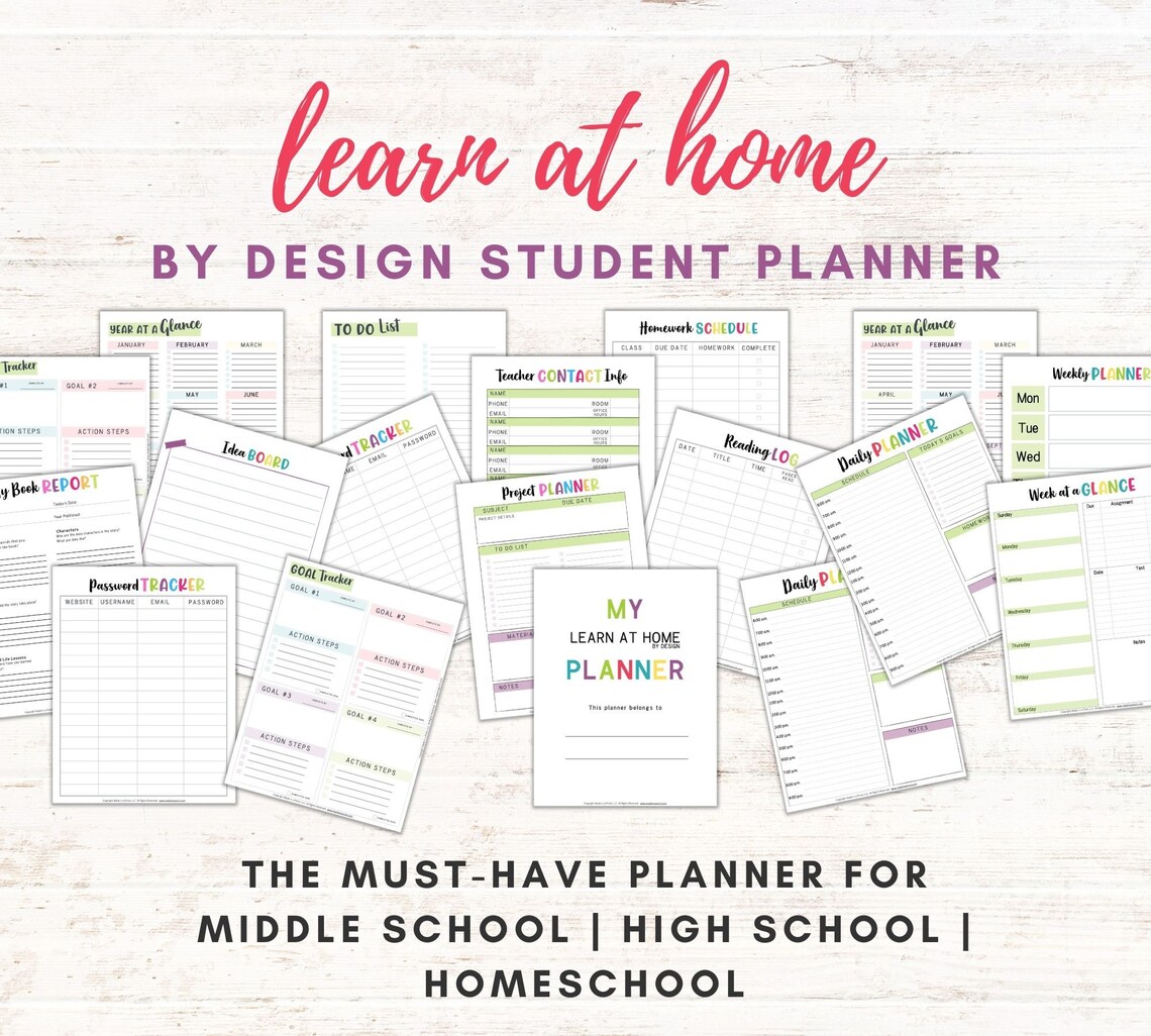 Student Planner Printable, Academic Planner Printable, High School ...