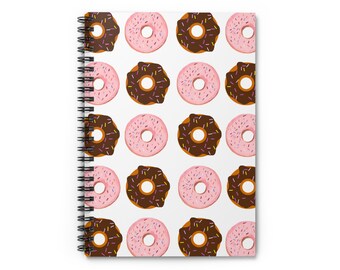 Pink donut Spiral Notebook - Ruled Line