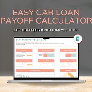 Car Loan Payoff Tracker & Planner: Reduce Your Interest Expense | Automatic Total Cost and Payment Schedule Dashboard | Google Sheets