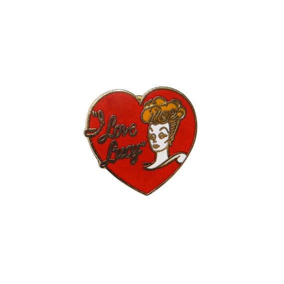 I Love Lucy Show Pin Lucille Ball Caricature CBS 1991 Souvenir Pinback