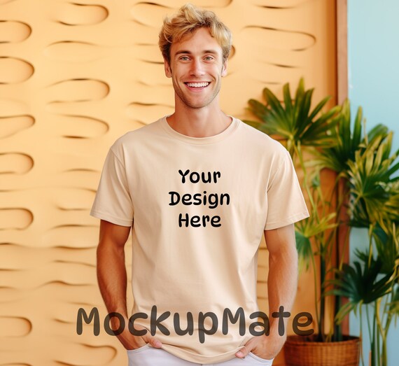 gildan natural t shirt
