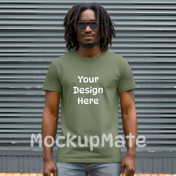 Comfort Colors Hemp Mockup C1717 T-Shirt File, Hemp Mockup, Hemp Shirt Mock, C1717 Model Mock up, Comfort Colors Green T-Shirt Mock Up