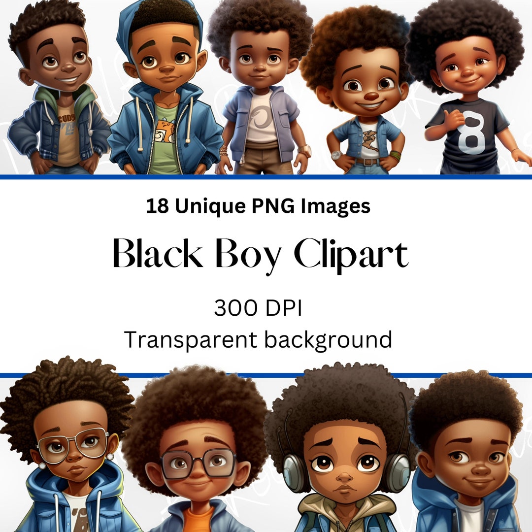 Children Clipart Baby Boy Clipart African American Black Boy Clipart