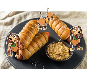 Toy Story Slinky Dog Food Decor or Topper, Toy Story Party Cut Out, Toy Story Party, DIGITALFILE ONLY  Face and Rump SVG