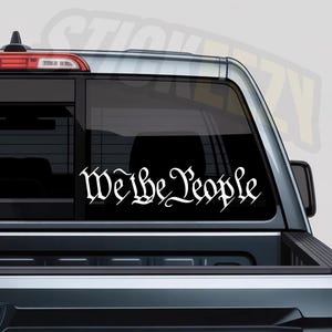 We the People decal with Constitution text