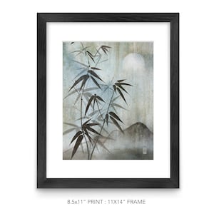 WINTER RAIN Print, Japanese/Chinese Brush Painting, Asian Art, Gift Idea