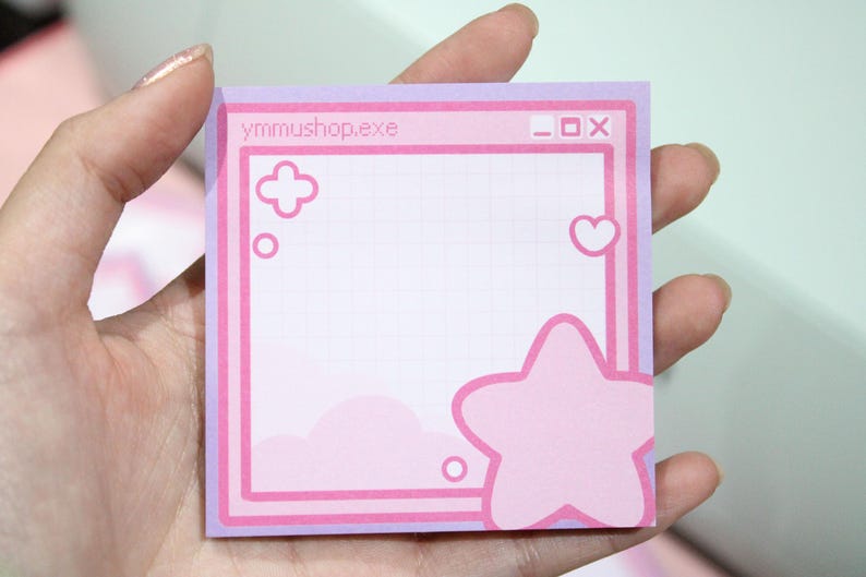 Lin Notes Y2k Kawaii Y2K Cutecore Star | Sticky Note Scrapbooking Pen Pal - Etsy