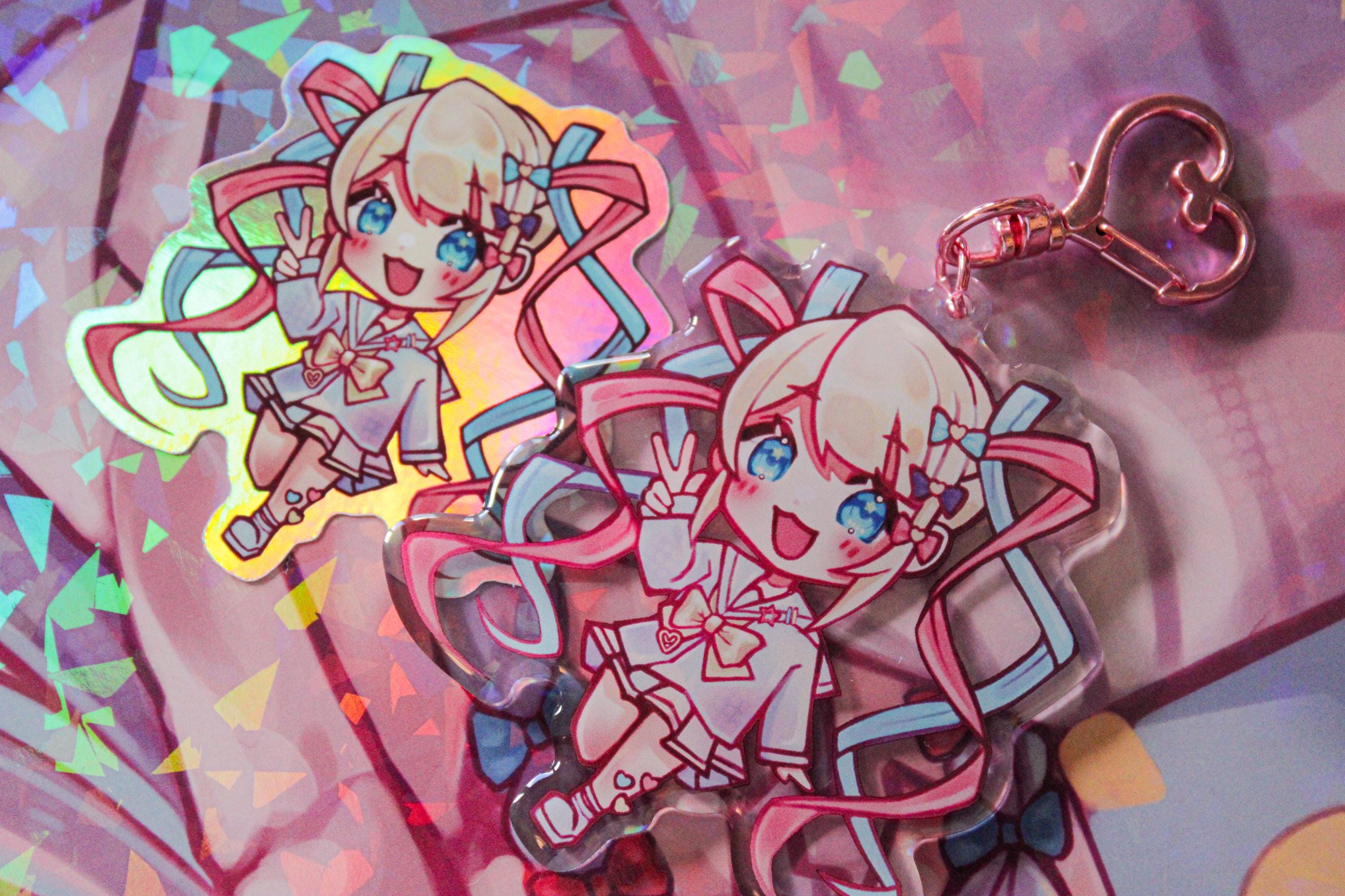 Needy Streamer K-Angel | Epoxy Acrylic Charm | NEW GLITTER!!