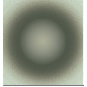 May include: A digital art print with a gradient design. The image features a central, dark gray circle that fades into a lighter gray background. The text at the bottom reads: "I AM GROUNDED, SAFE, AND SECURE."