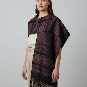 Handwoven Geometric Cotton Rebozo Shawl – Diamond Weave Artisan Pashmina Wrap – Lightweight Mexican Textile Cover-up