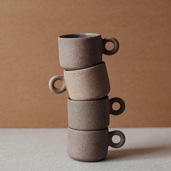 Terracotta Coffee Cup | Handmade Mexican Ceramic Mug | Burnished Wabi Sabi Tea Cup